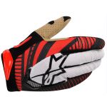 Gants cross Alpinestars TECHSTAR GLOVES COOL GRAY RED 2012
