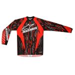 Maillot cross Alpinestars RACER JERSEY RED BLACK WHITE ENFANT 2012