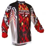 Maillot cross Fly KINETIC KID JERSEY ROUGE NOIR 2012