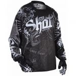 Maillot cross Shot CONTACT OLD SCHOOL NOIR BLANC JERSEY 2012