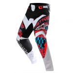Pantalon cross Alpinestars CHARGER PANTS RED CYAN BLACK ENFANT 2012