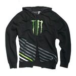 Sweat Monster MONSTER VERTICAL ZIP HOODIE BLACK 