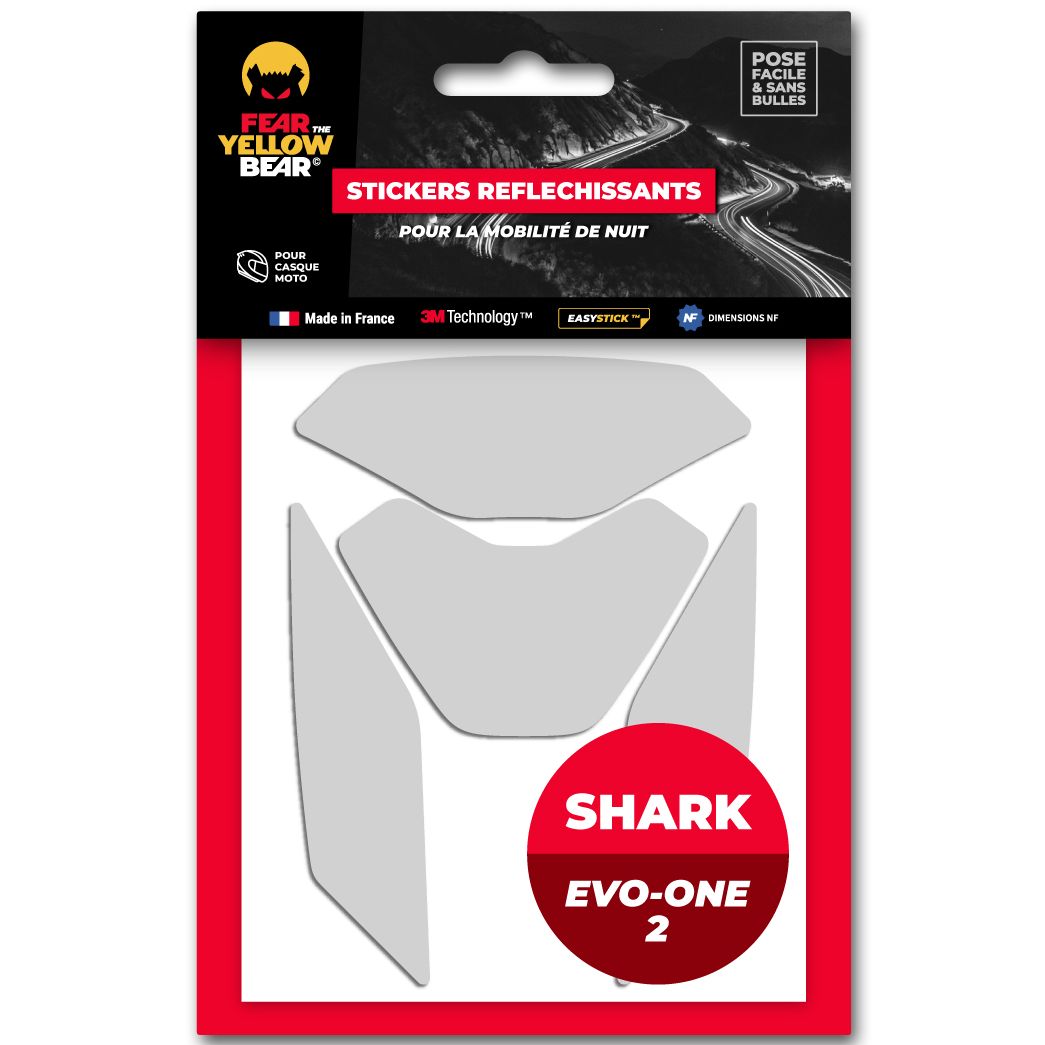 Image of Stickers Réfléchissants Fear The Yellow Bear REPLICA SHARK EVO ONE 2