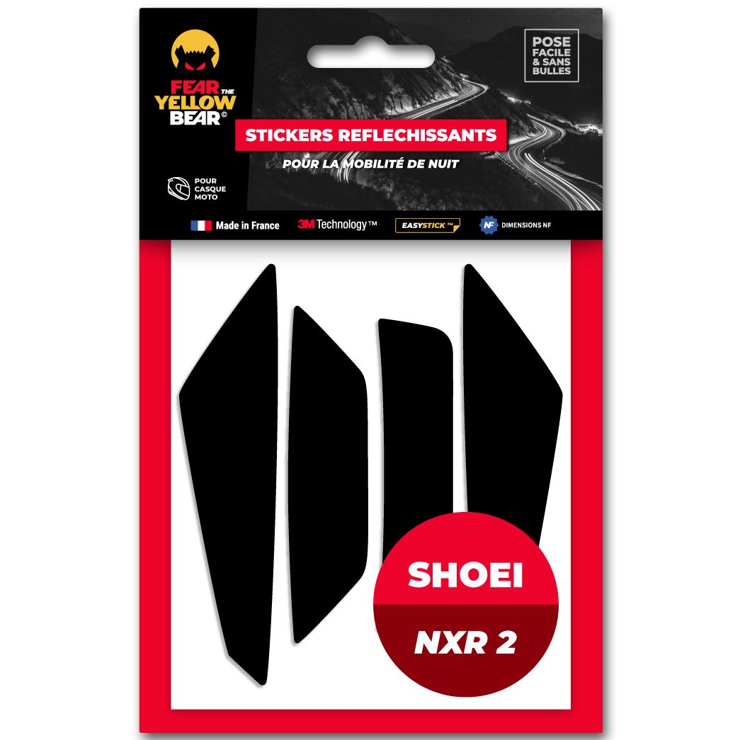 Stickers Réfléchissants Fear The Yellow Bear REPLICA SHOEI NXR 2