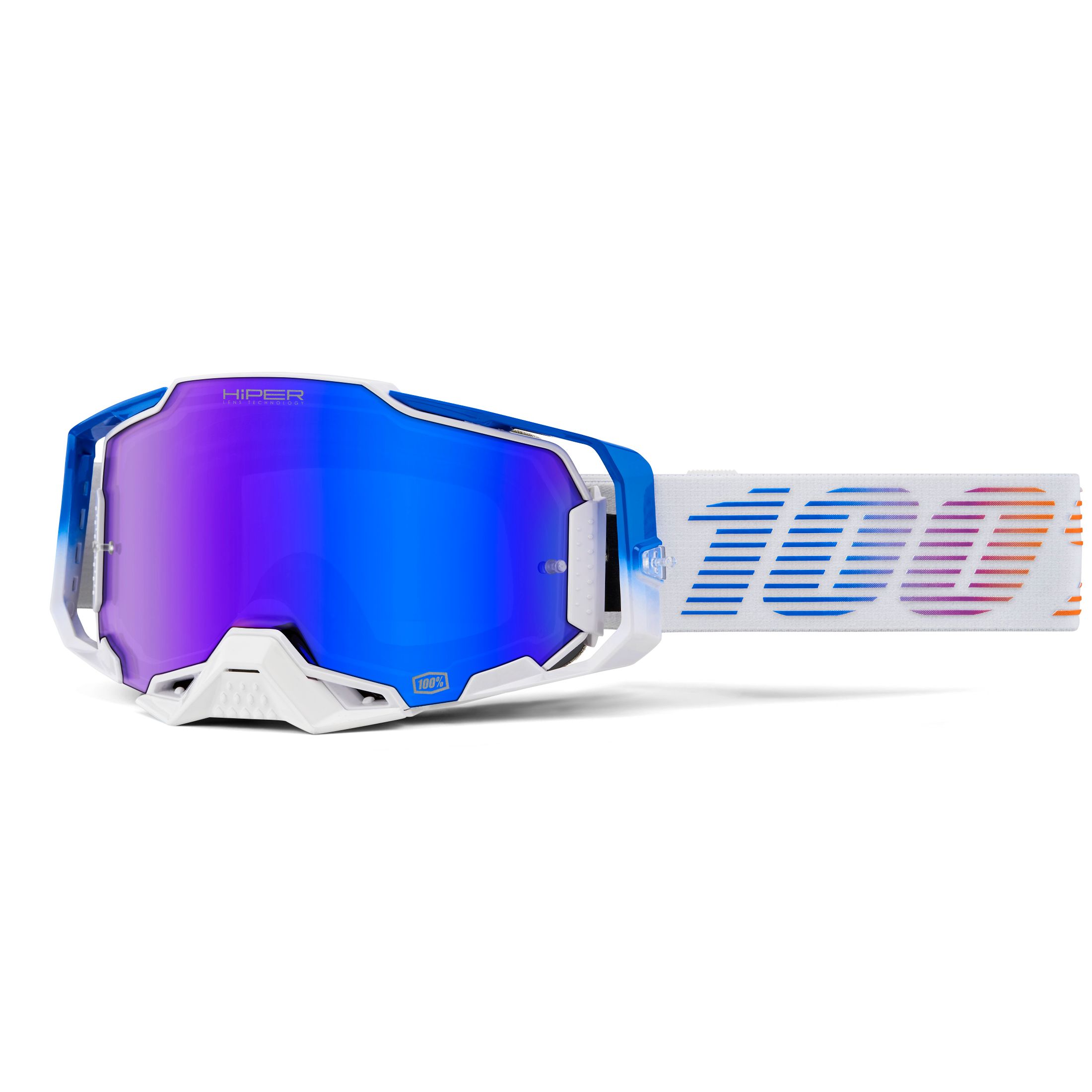 Image of Masque cross 100% ARMEGA HiPER Neo - Mirror Bleu 2024