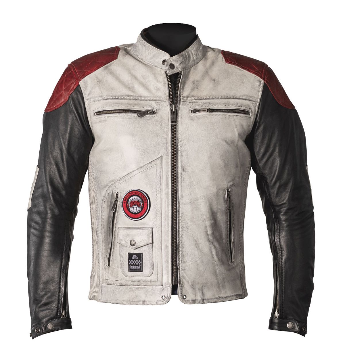 Image of Blouson Helstons TRACKER CUIR RAG