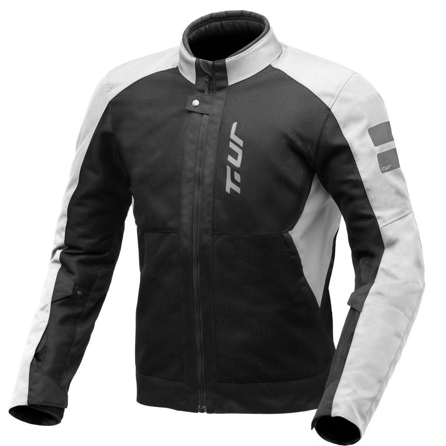 TUR Blouson Moto T.UR SIENA — noir et blanc