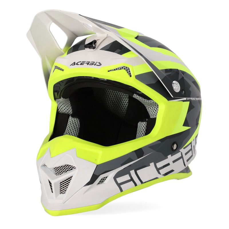 Image of Casque cross Acerbis PROFILE 4 FLUO YELLOW/WHITE 2023