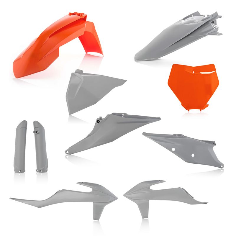 Kit plastiques Acerbis FULL KIT ORANGE/GRIS