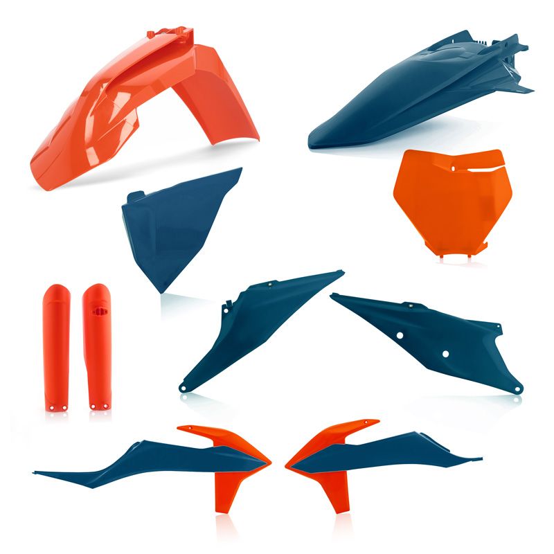 Kit plastiques Acerbis FULL KIT BLEU/ORANGE