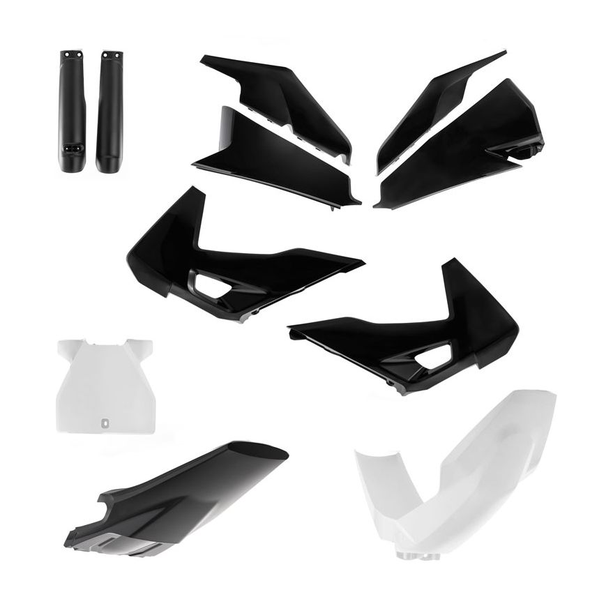 Image of Kit plastiques Acerbis FULL KIT ORIGINE noir/blanc