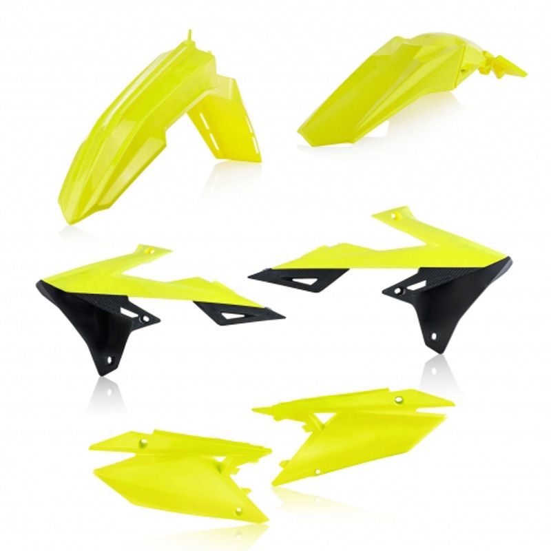 Kit plastiques Acerbis COULEUR JAUNE FLUO/NOIR