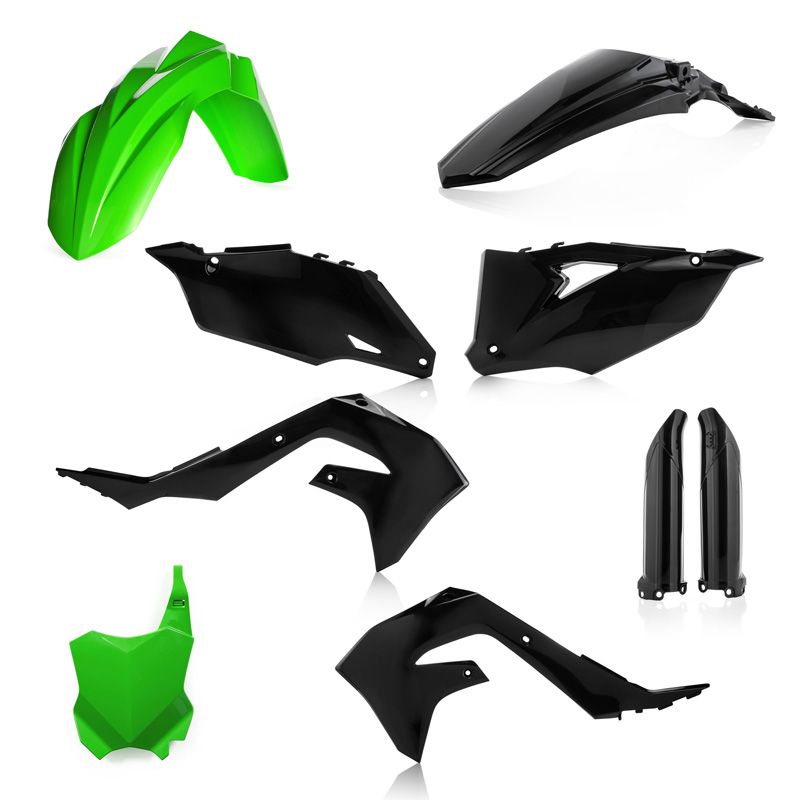 Kit plastiques Acerbis NOIR / VERT