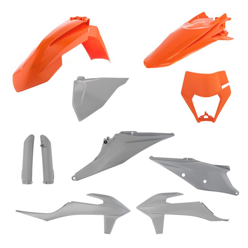 Image of Kit plastiques Acerbis FULL KIT orange/gris