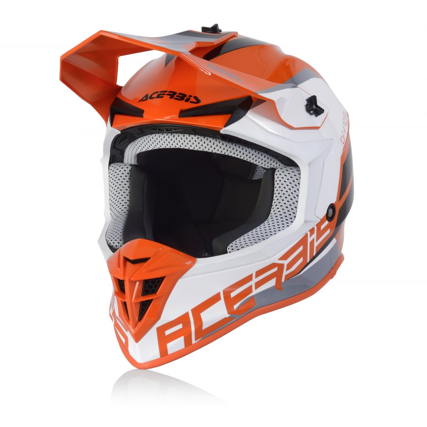 Image of Acerbis Linear Casque de motocross Blanc Orange L