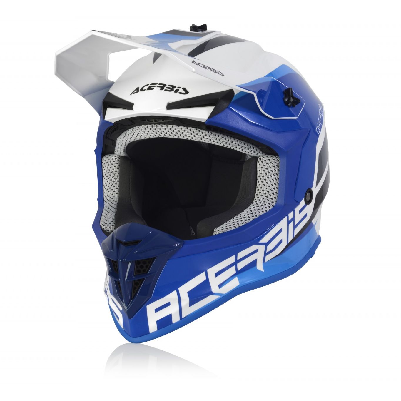 Image of Casque cross Acerbis LINEAR WHITE/BLUE 2023