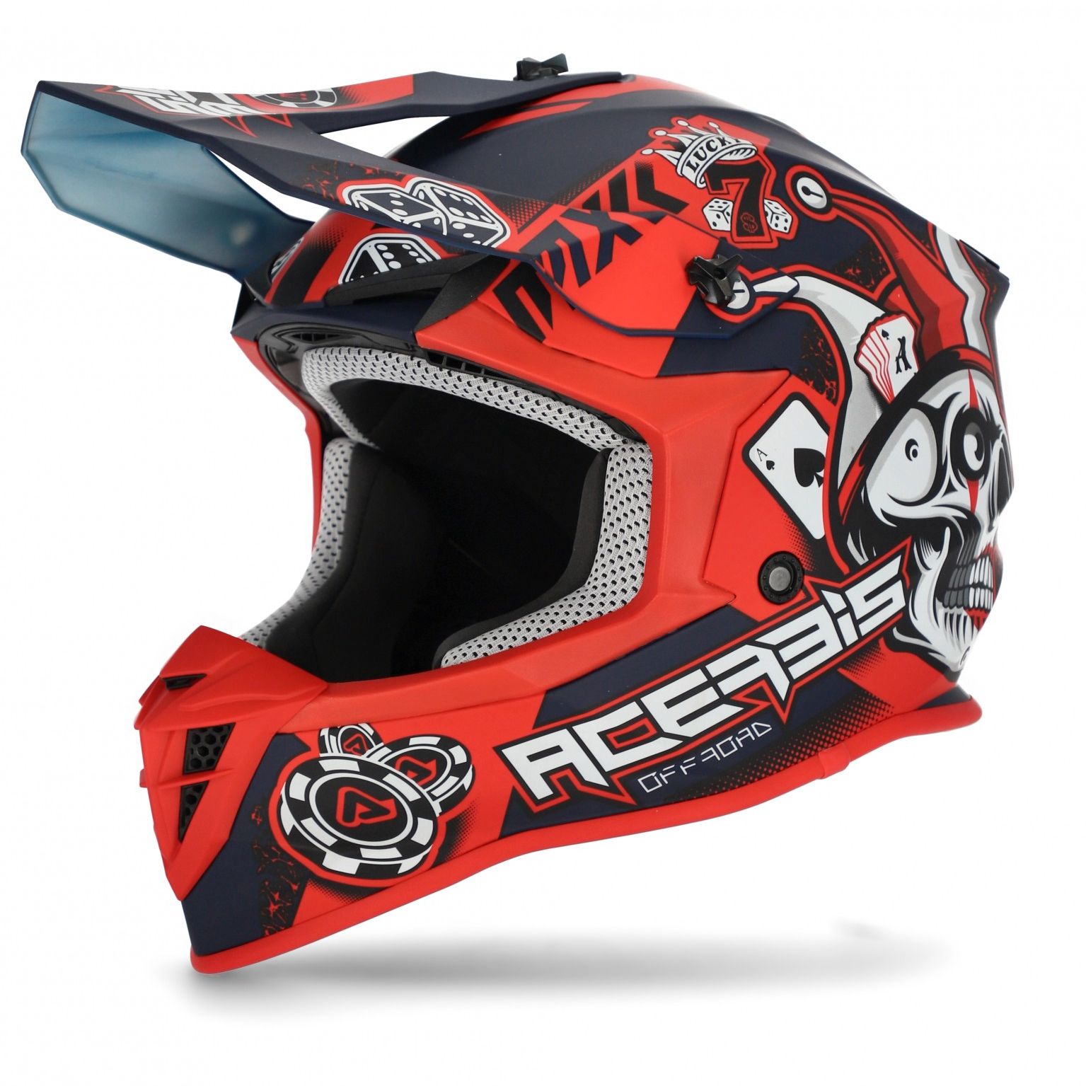 Image of Casque cross Acerbis LINEAR BLUE/RED 2022