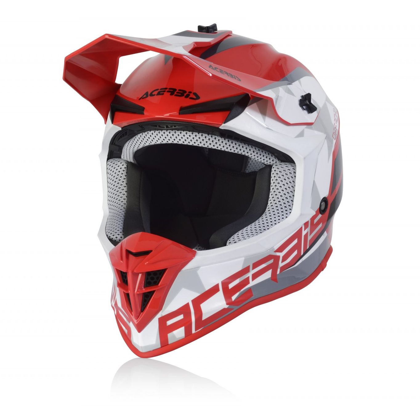 Image of Casque cross Acerbis LINEAR RED/WHITE 2023
