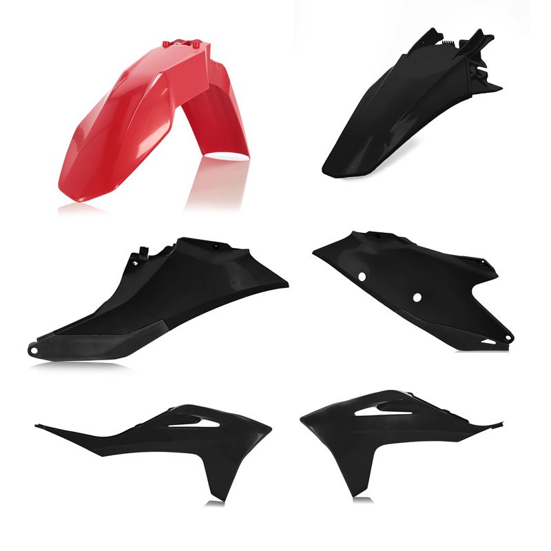 Kit plastiques Acerbis couleur rouge/noir