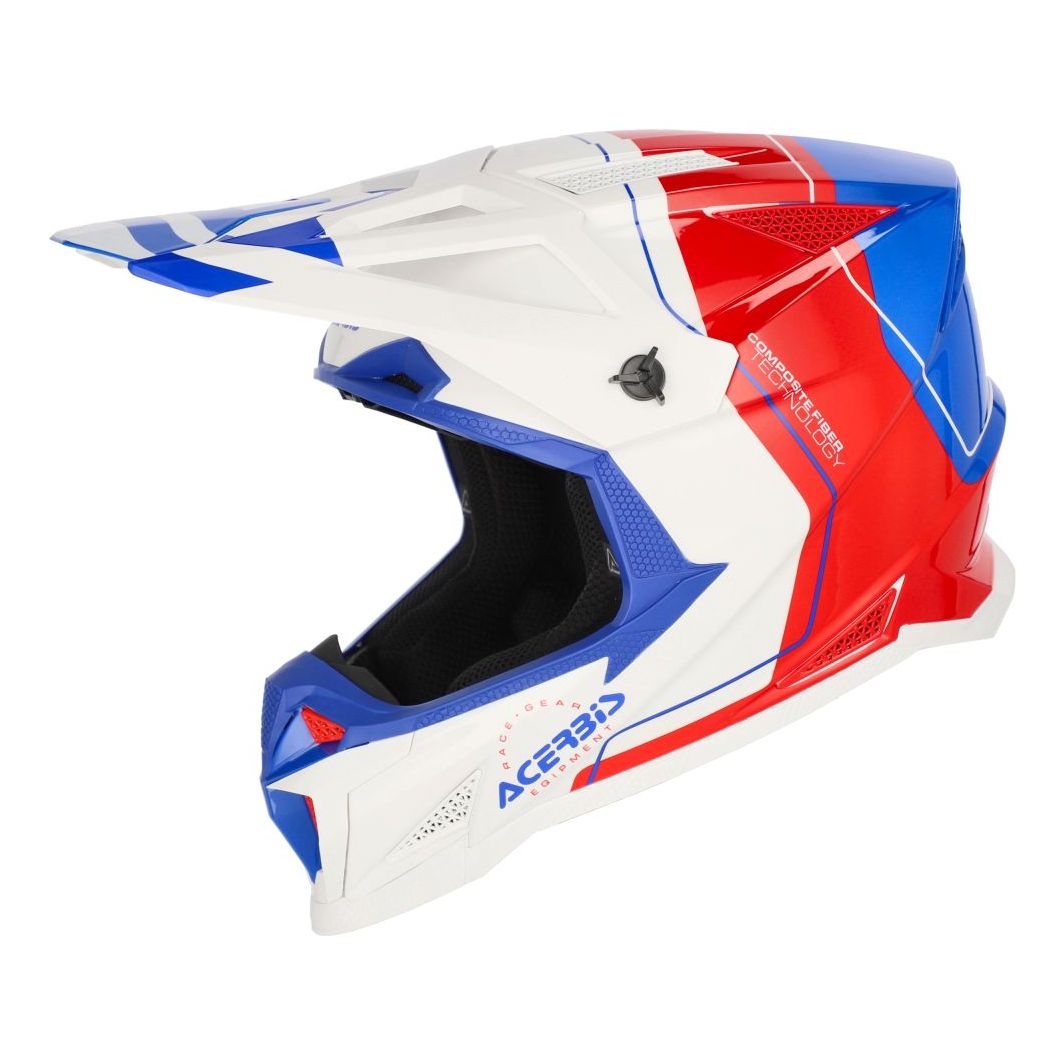 ACERBIS Casque cross Acerbis T711 2027 — bleu, rouge et blanc
