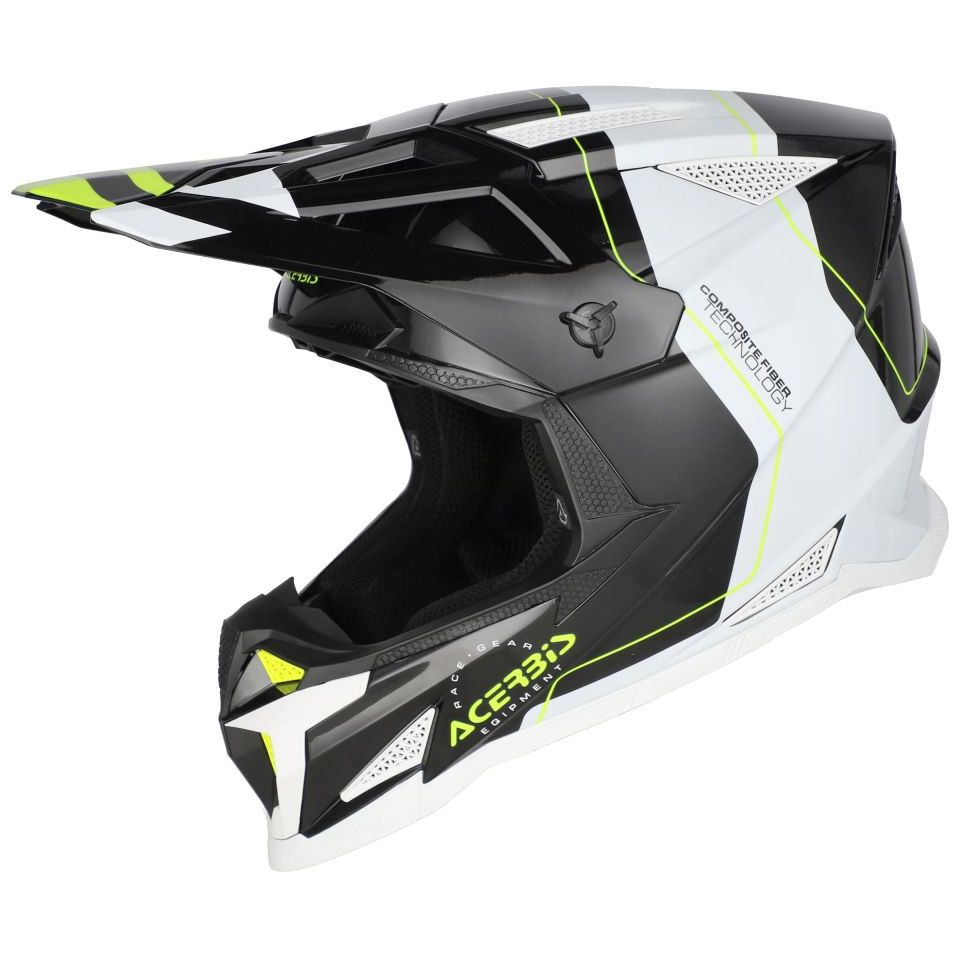 ACERBIS Casque cross Acerbis T711 2027 — noir et blanc