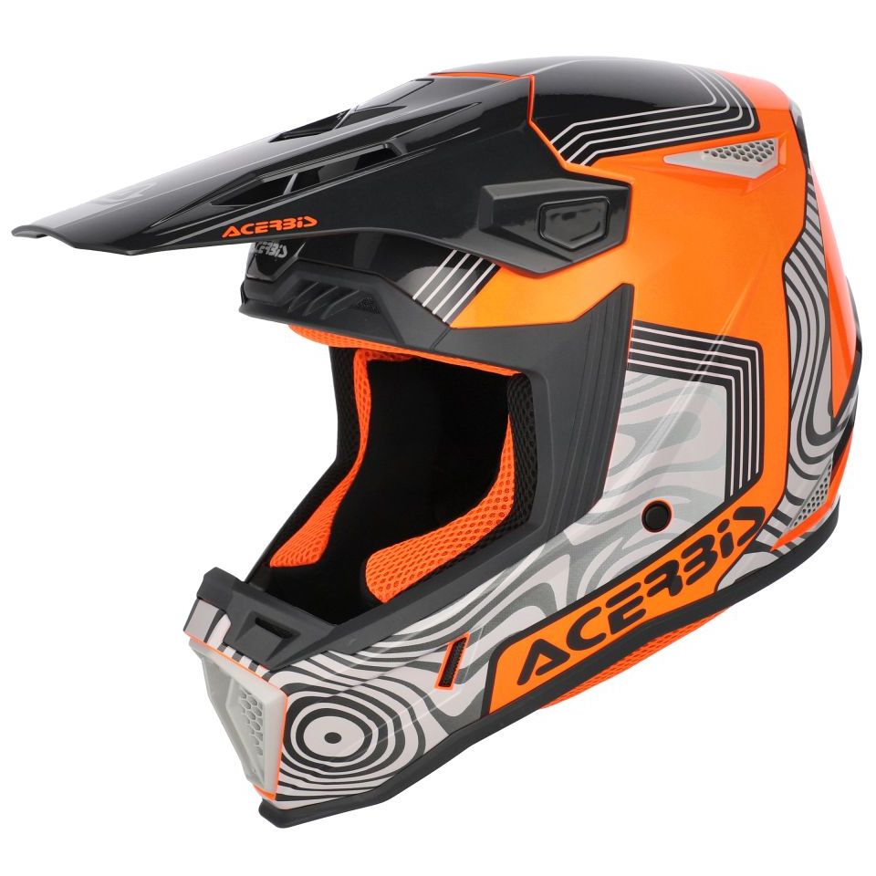 ACERBIS Casque cross Acerbis WHOOPS - GRAPHIC 2027 — noir, gris et orange