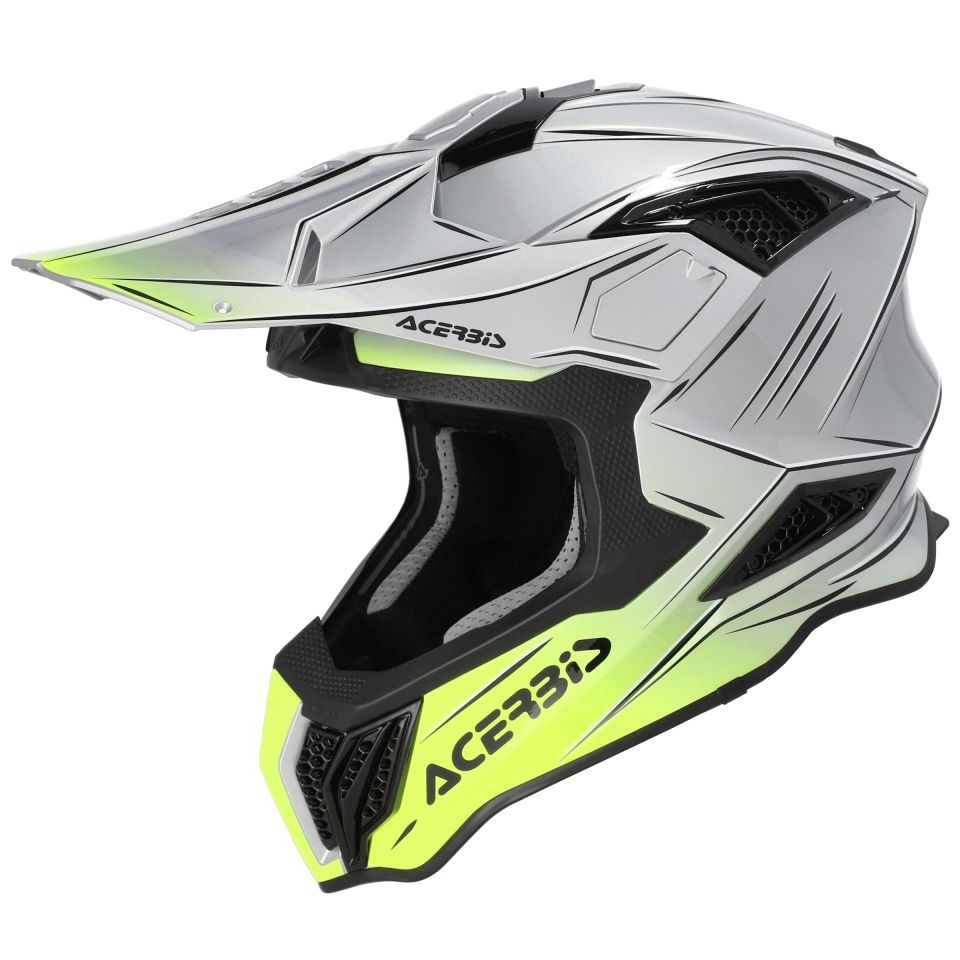 ACERBIS Casque cross Acerbis AIRSTRIKE-X 2027 — argent et jaune