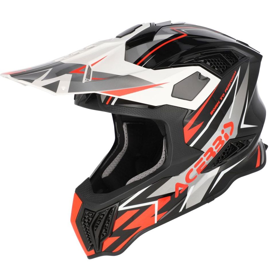 ACERBIS Casque cross Acerbis AIRSTRIKE-X 2027 — noir, orange et argent