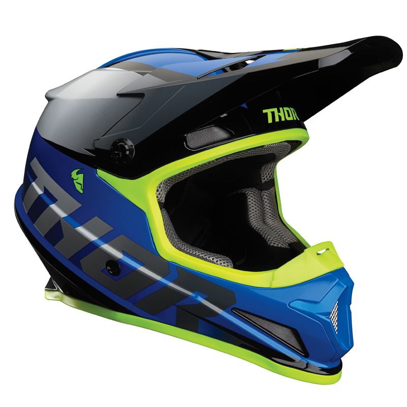 Image of Casque cross Thor SECTOR - FADER - BLUE WHITE 2023