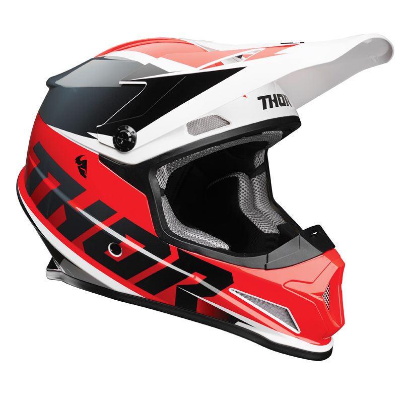 Image of Casque cross Thor SECTOR - FADER - RED BLACK 2023