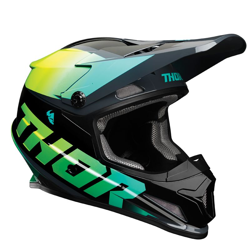 Image of Casque cross Thor SECTOR - FADER - ACID TEAL 2023