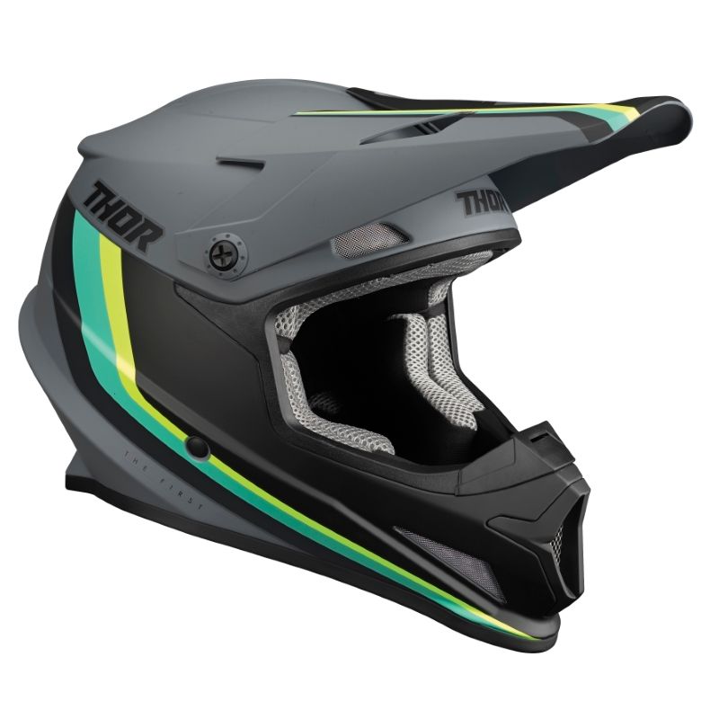 Image of Casque cross Thor SECTOR - MIPS - RUNNER GRAY TEAL 2023