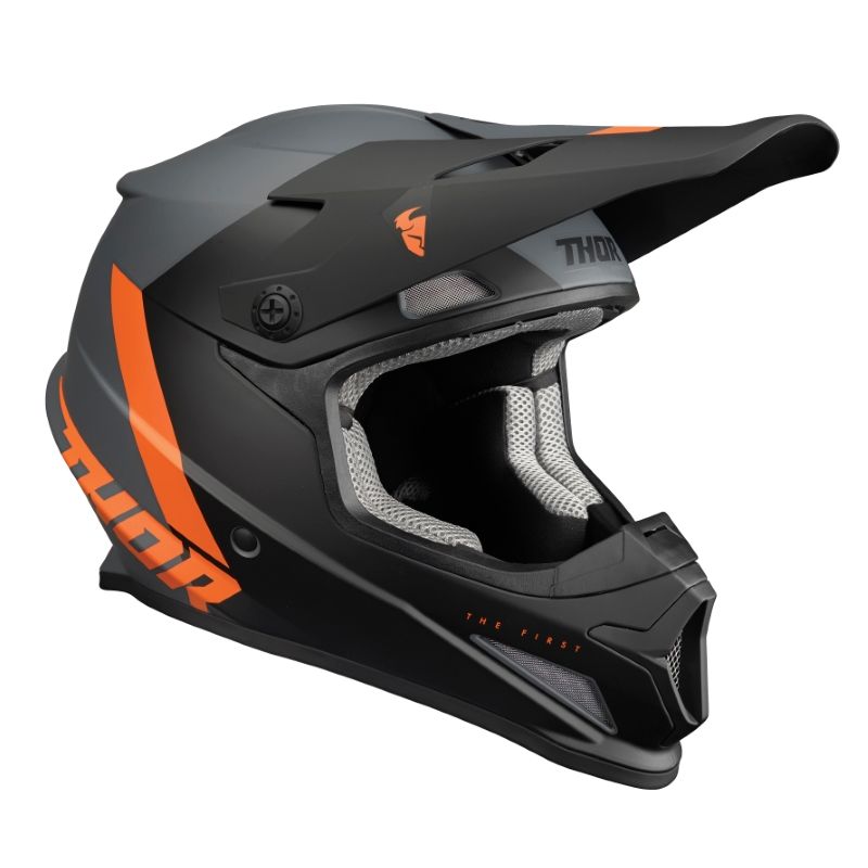 Image of Casque cross Thor SECTOR - CHEV - CHARCOAL ORANGE 2023