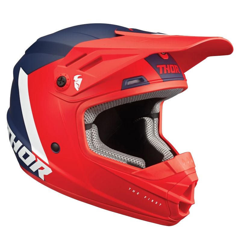 Image of Casque cross Thor SECTOR - CHEV - RED NAVY ENFANT