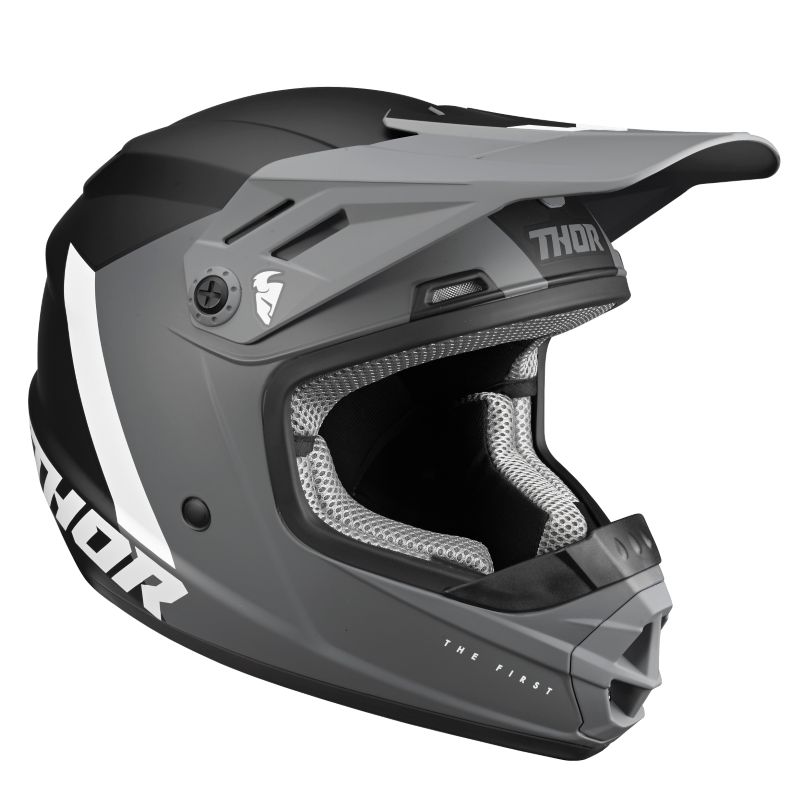Image of Casque cross Thor SECTOR - CHEV - GRAY BLACK ENFANT