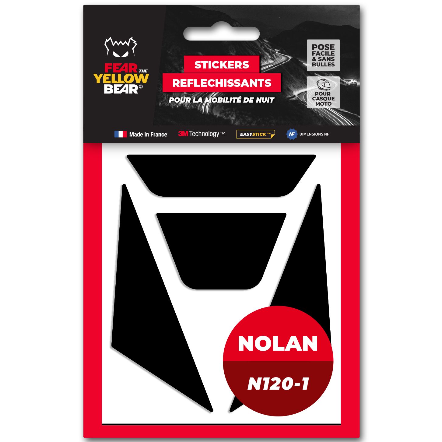 Stickers Réfléchissants Fear The Yellow Bear REPLICA Nolan N 120-1