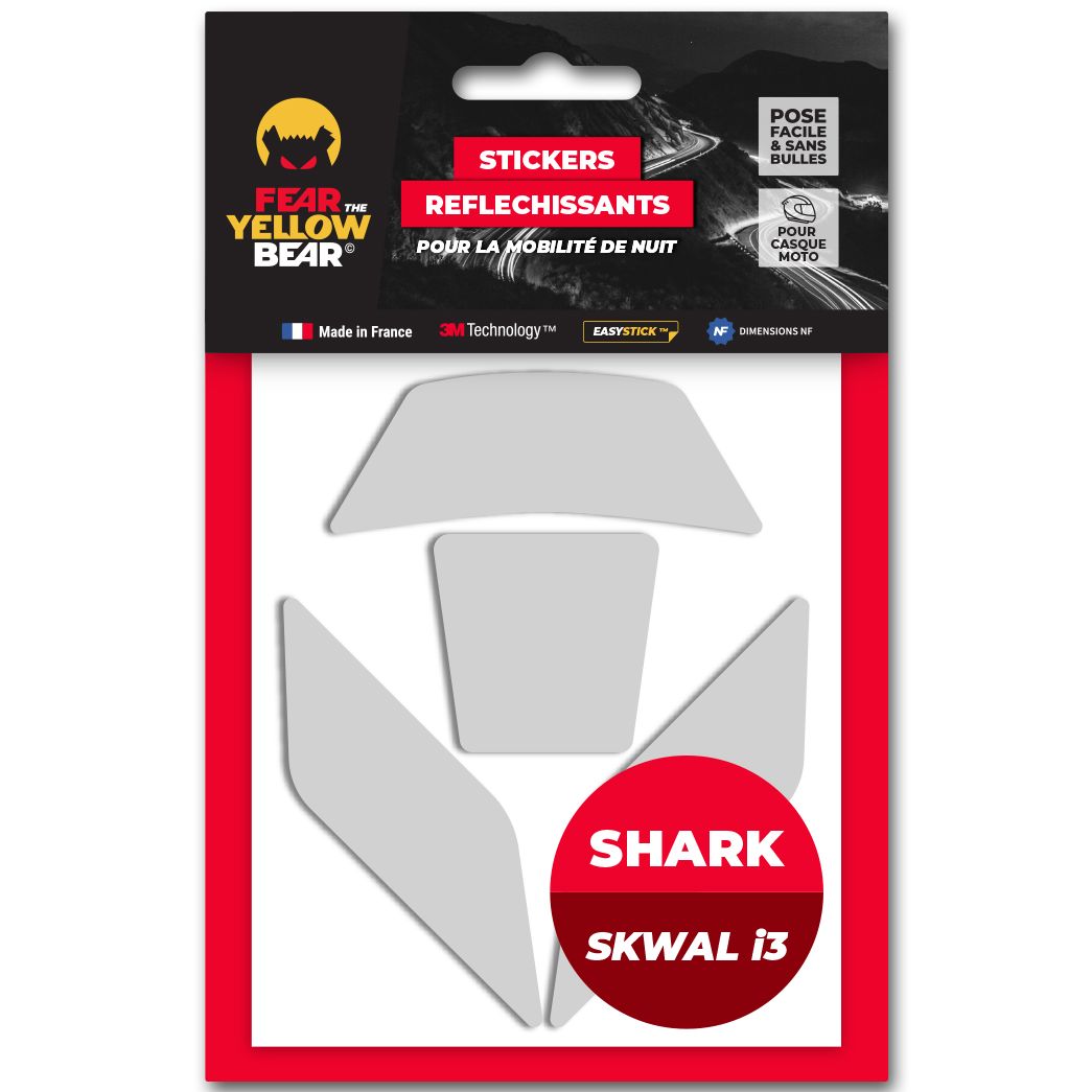 Image of Stickers Réfléchissants Fear The Yellow Bear REPLICA SHARK SKWAL i3