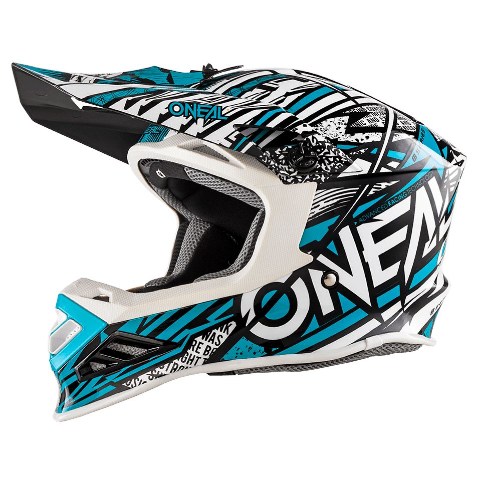 Casque Cross O'neal 8 Series Synthy - Menthe Blanc -