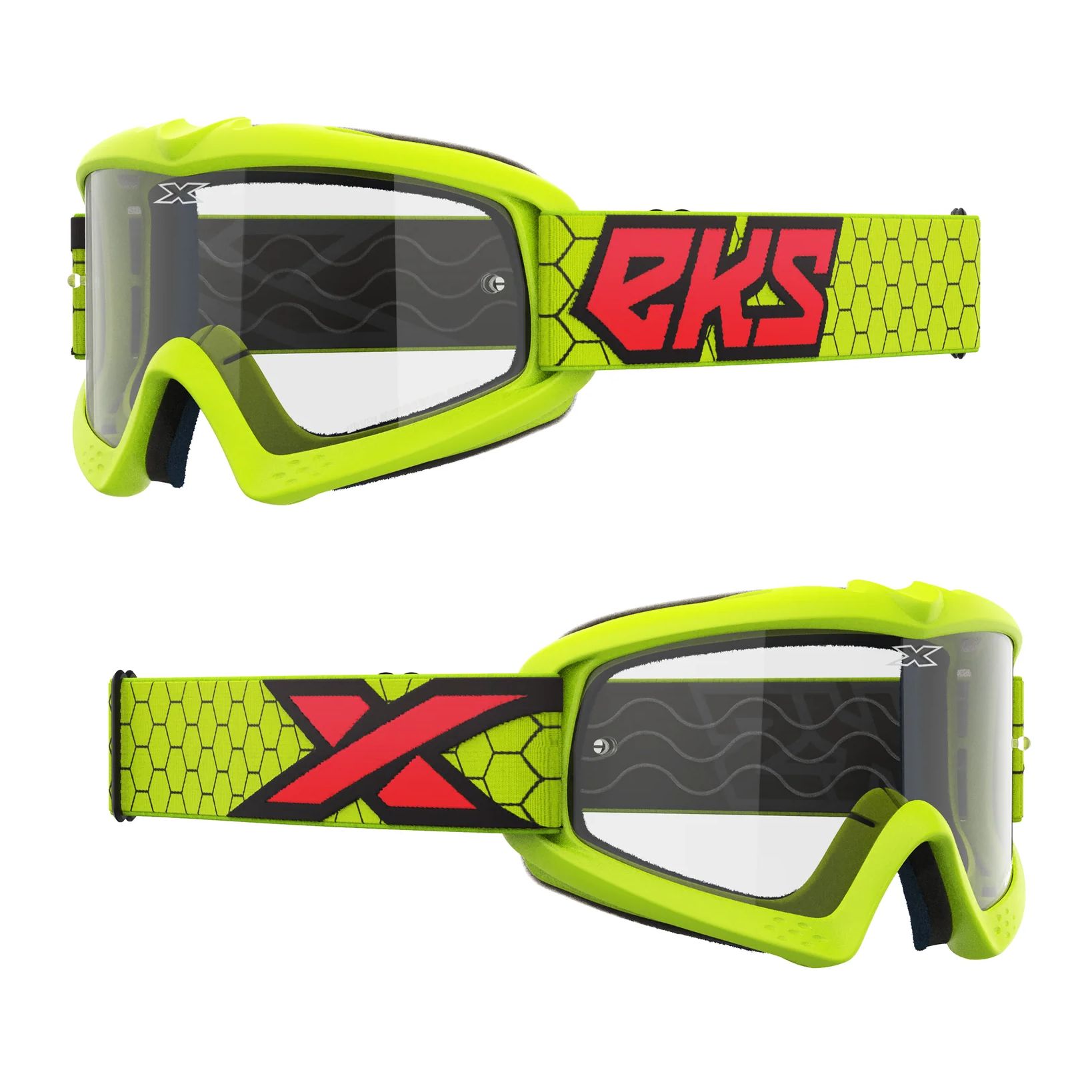 Image of Masque cross EKS YOUTH GOX FLAT OUT - CLEAR
