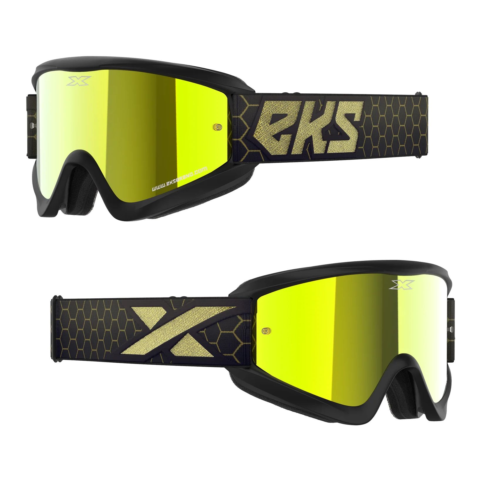 Masque cross EKS GOX FLAT OUT - GOLD MIRROR 2024