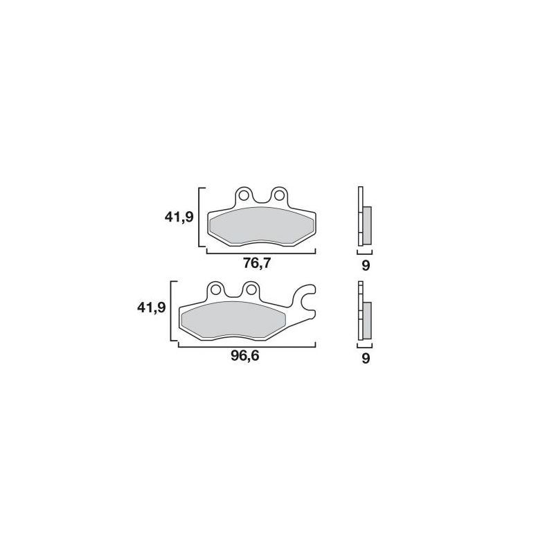 Plaquettes de freins Brembo Sinter Métal Fritté avant/arrière (selon modèle)