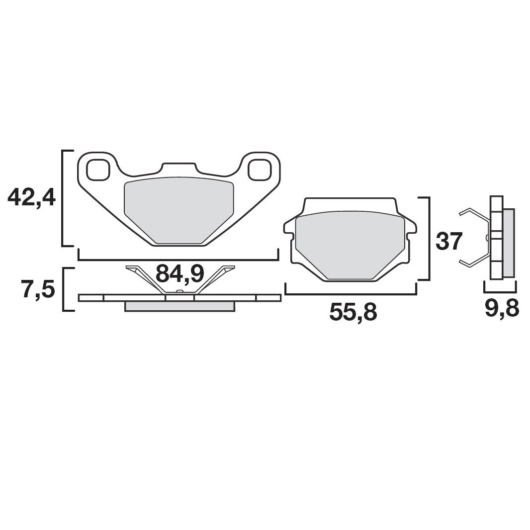 Plaquettes de freins Brembo Organique avant/arrière (selon modèle)