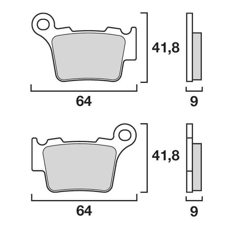 Plaquettes de freins Brembo Sinter Métal Racing Fritté arrière