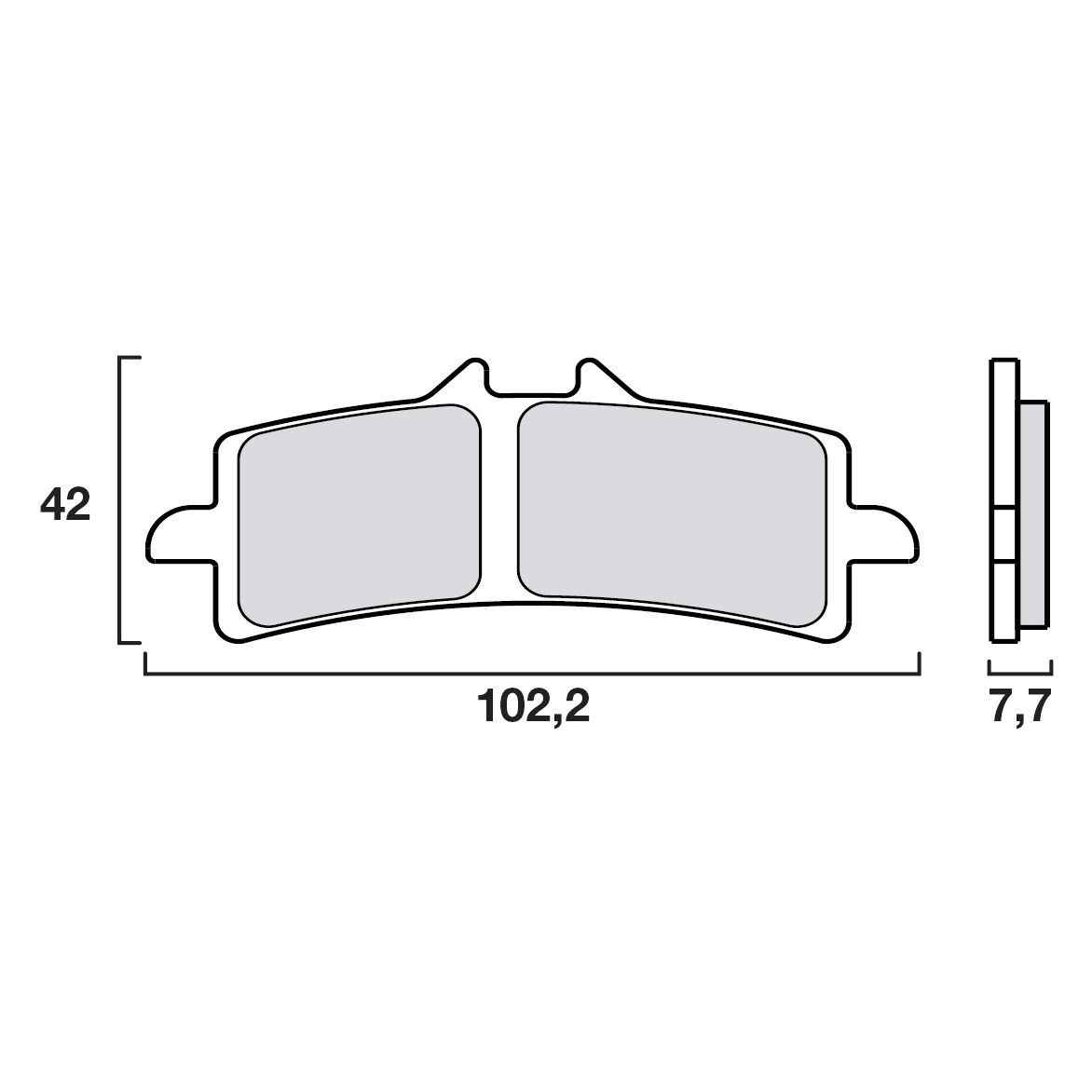 Plaquettes de freins Brembo modéle LA Sinter Métal Fritté Avant