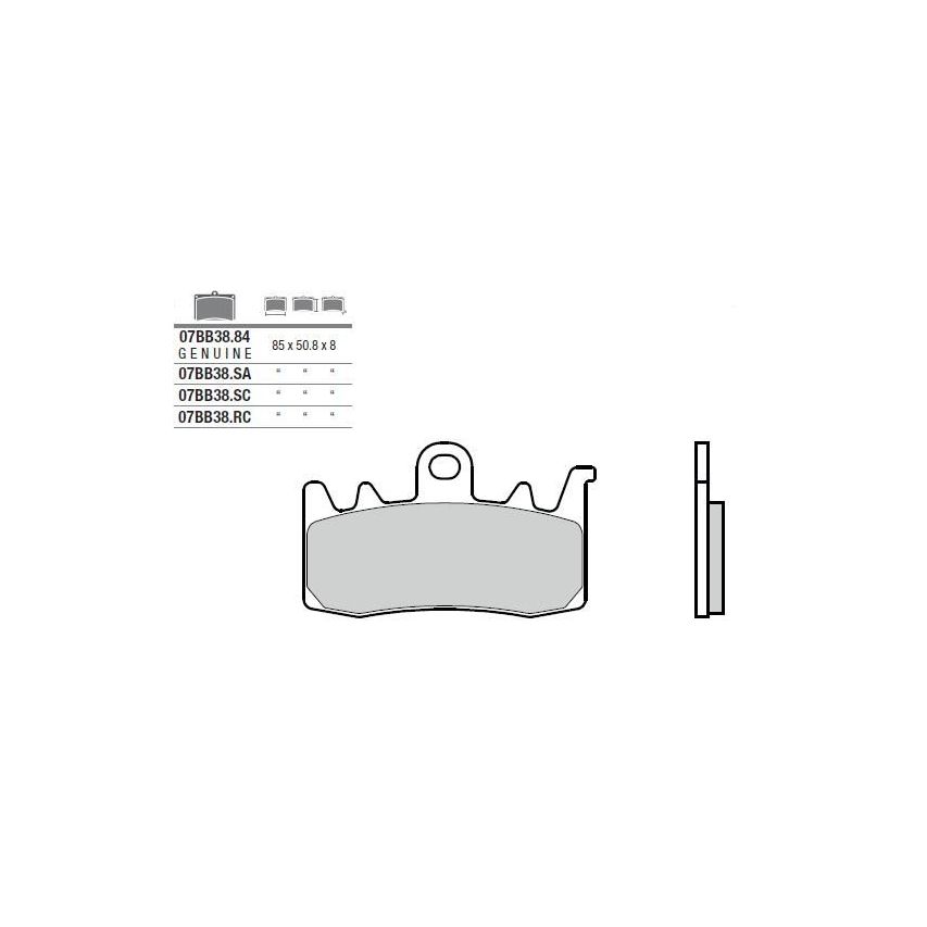 Plaquettes de freins Brembo organique Avant/Arrière (selon modèle)