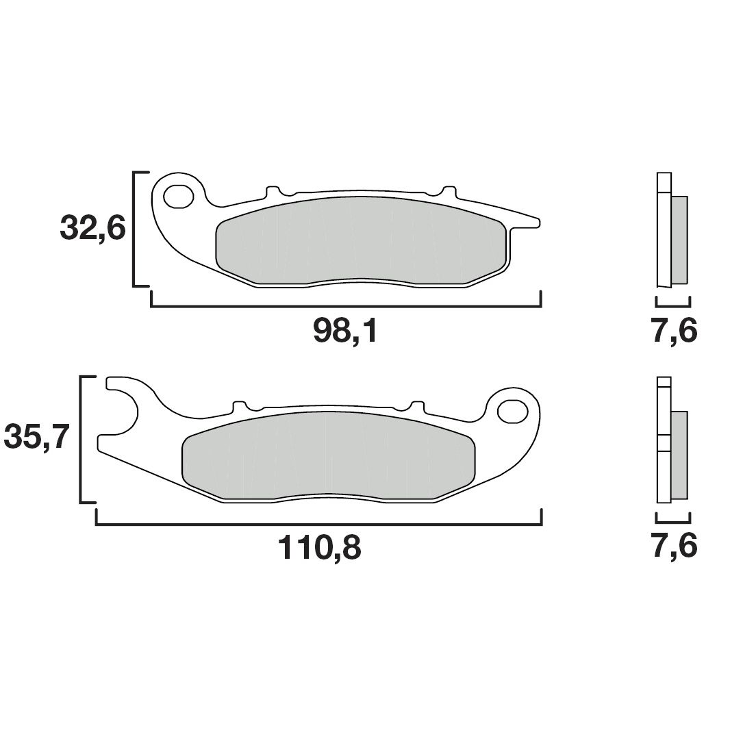 Plaquettes de freins Brembo Organique avant