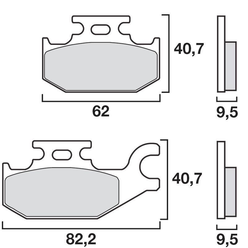 Plaquettes de freins Brembo Sinter Métal Fritté arrière