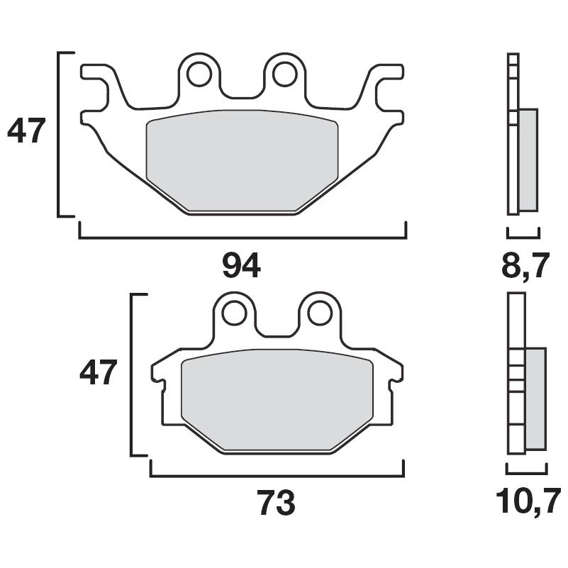 Plaquettes de freins Brembo Organique arrière