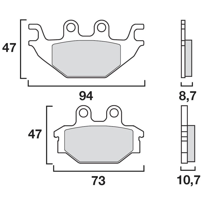 Plaquettes de freins Brembo Sinter Métal Fritté arrière