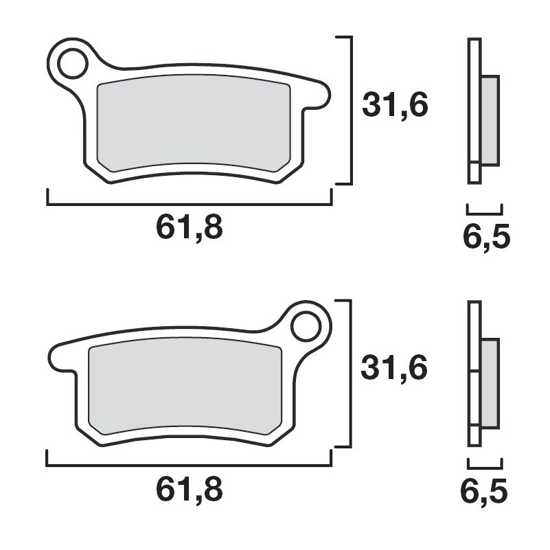 Plaquettes de freins Brembo Sinter Métal Fritté avant/arrière (selon modèle)